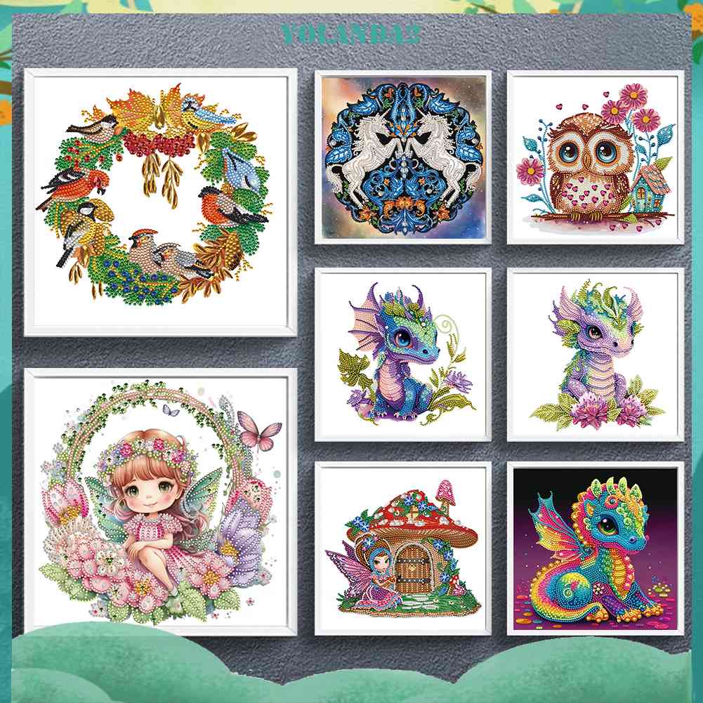 Bộ Tranh Đính Đá 5D Họa Tiết Động Vật Độc Đáo DIY Dùng Trang Trí Nhà Cửa