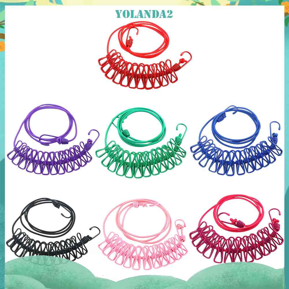 Dây Phơi Quần Áo Có Thể Gấp Gọn Kèm Kẹp Tiện Dụng Cho Gia Đình / Ban