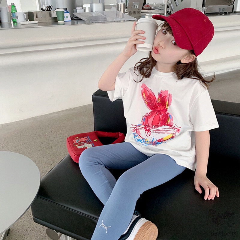 Áo Thun Cotton Ngắn Tay Thời Trang Mùa Hè Hàn Quốc Dành Cho Bé