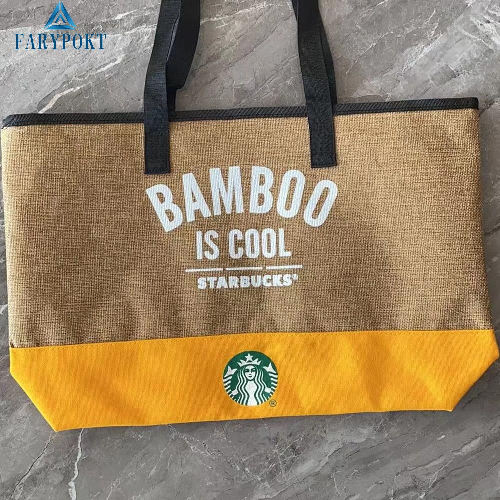 Túi Xách Tay In Hình Starbucks Độc Đáo