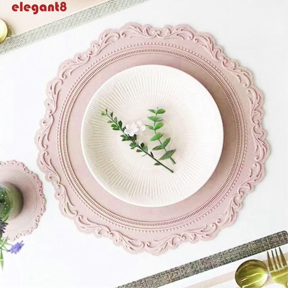 Tấm Lót Bàn Ăn Dày Dặn Họa Tiết Hoa Dập Nổi Chống Trượt 2023 34cm Tiện Dụng Cho Nhà Bếp