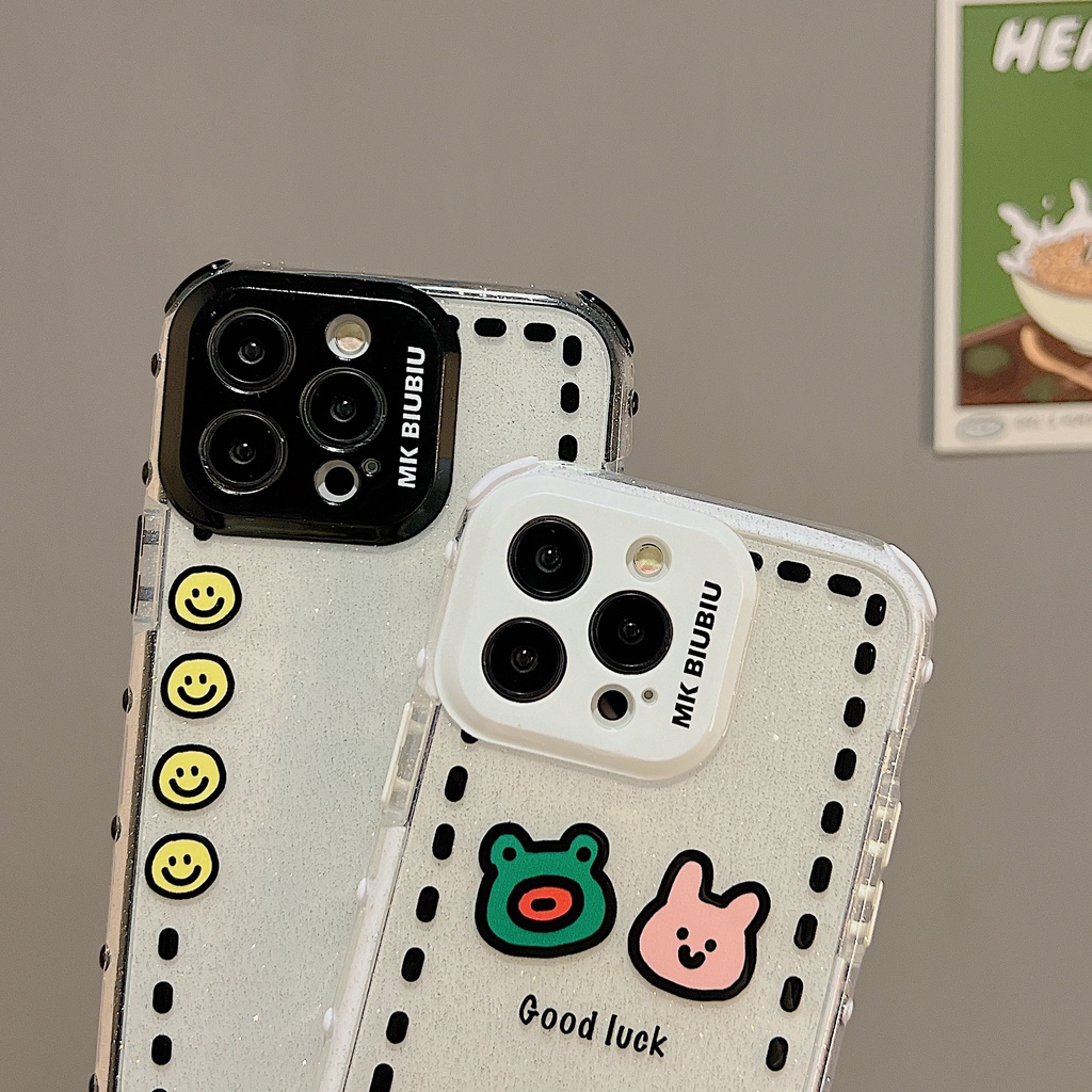 Ốp Điện Thoại TPU Dẻo Trong Suốt Họa Tiết Hoạt Hình Lấp Lánh Chống Sốc Cho iphone 14 13 11 12 Pro Max