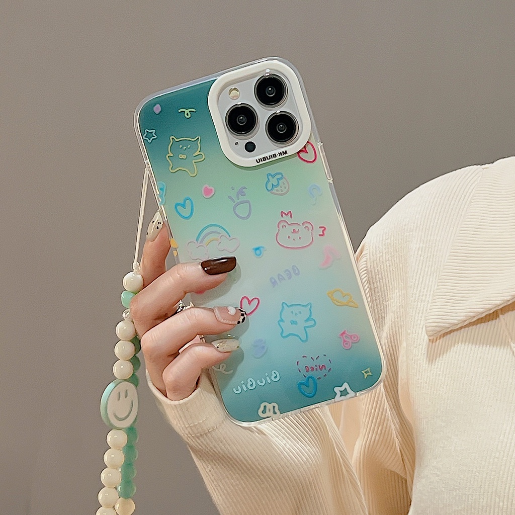 Ốp Điện Thoại TPU Dẻo Trong Suốt Họa Tiết Hoạt Hình Dễ Thương Cho iphone 14 13 11 12 Pro Max