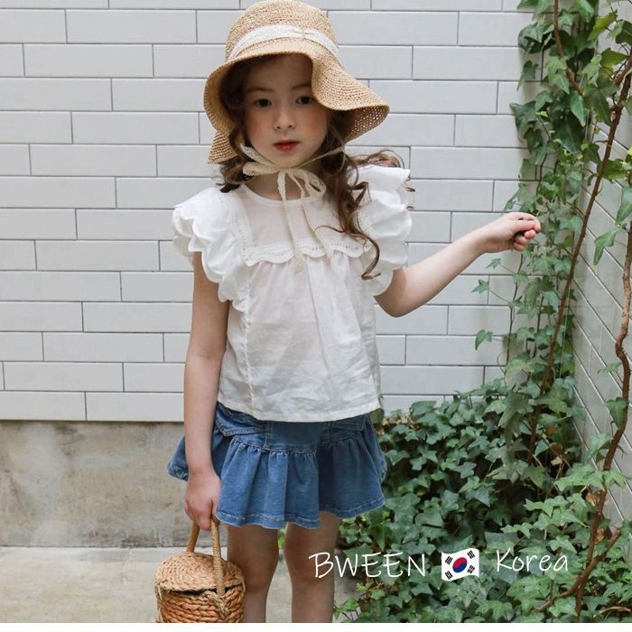 Áo Sơ Mi Cotton Phối Ren Màu Trắng Phong Cách Hàn Quốc Thời Trang Mùa Hè Mới 2023 Dành Cho Bé Gái