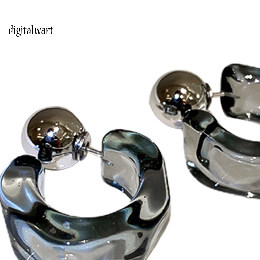 Kỹ Thuật Số| 1 Đôi Bông Tai Hình Chữ C Không Phai Màu Chống Mồ Hôi Và Không Gây Dị Ứng Cho Nữ