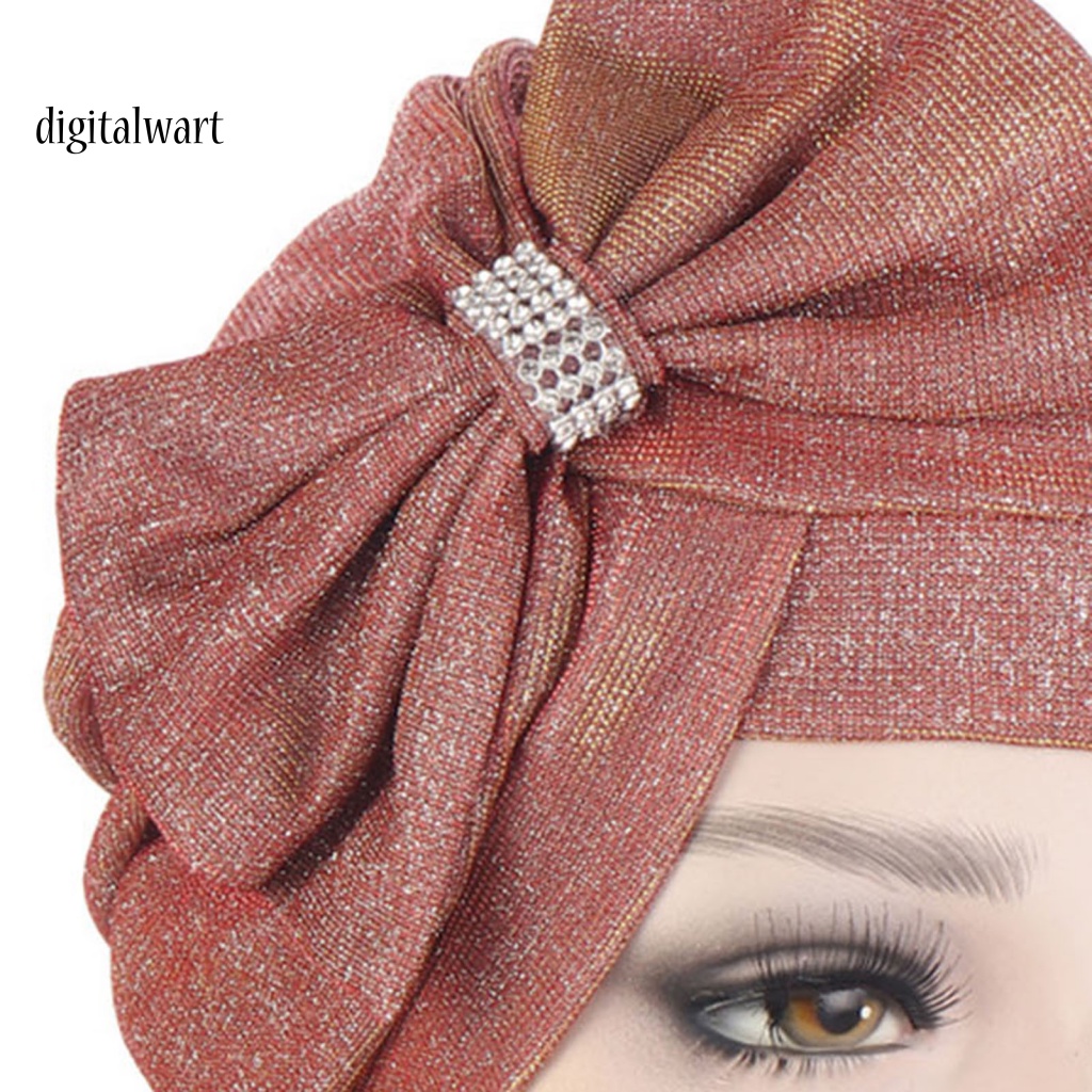 Kỹ Thuật Số| Mũ Turban Thắt Nơ Chéo Màu Sắc Thời Trang Cho Nữ