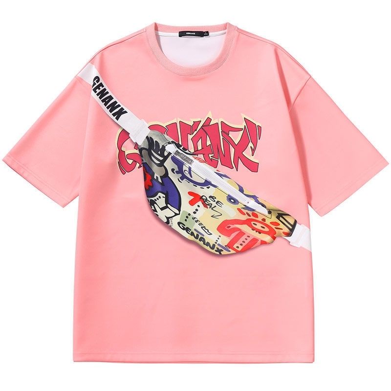 Áo Thun 100% Cotton Tay Ngắn Phong Cách Hip Hop Thời Trang Mùa Hè Hàng Mới 2023