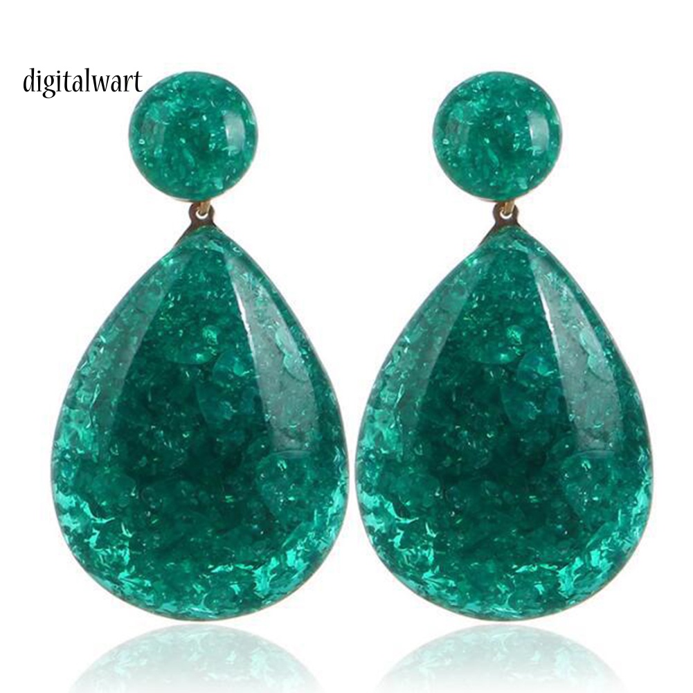 Kỹ Thuật Số| Bông Tai HợP Kim HìNh GiọT NướC ĐíNh Đá ThờI Trang