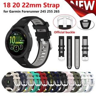 Dây đeo silicon 18mm 20mm 22mm cho garmin forerunner 265 255 265s 255s vivoactive 3 4 forerunner 245 645 158