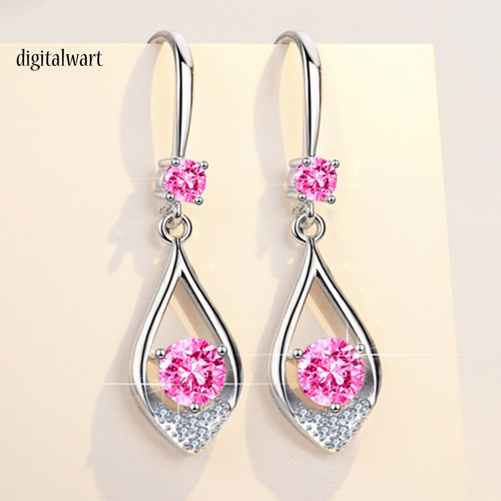 Kỹ Thuật Số| Bông Tai HợP Kim HìNh GiọT NướC ĐíNh Đá Dễ Thương