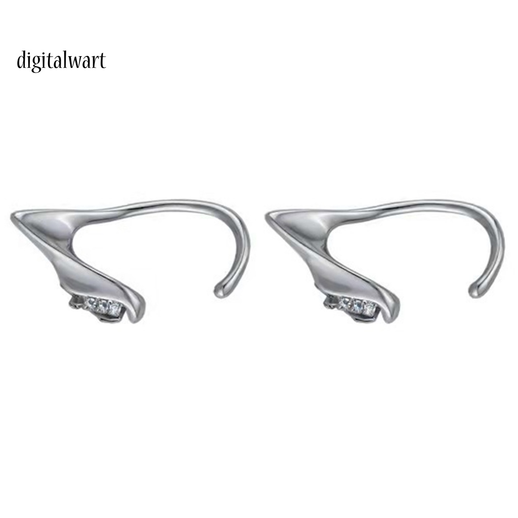 Kỹ Thuật Số| 1 Cặp Khuyên Kẹp Vành Tai Đính Đá Phối Tua Rua Phong Cách Hip hop Thời Trang Cho Nữ