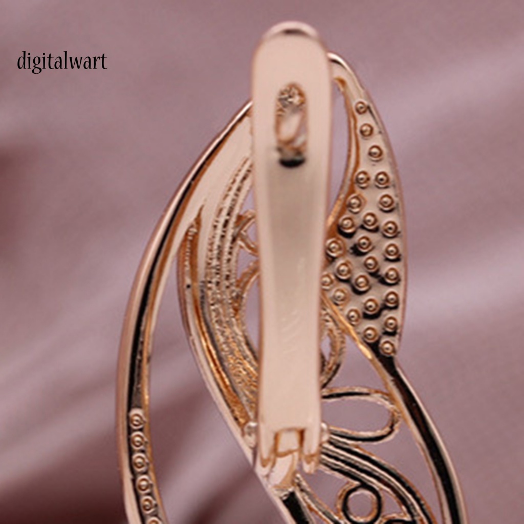 Kỹ Thuật Số| 1 Đôi Khuyên Tai Kim Loại Vintage Cho Nữ