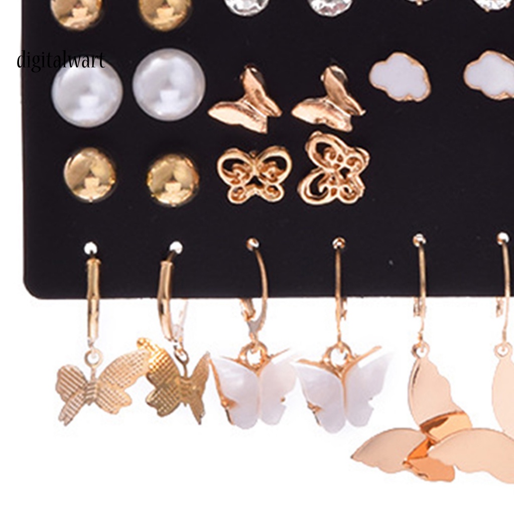 Kỹ Thuật Số| 1 Bộ Khuyên Tai Tua Rua Dài Đính Ngọc Trai Giả Nhiều Hình Dạng Phong Cách Bohemian