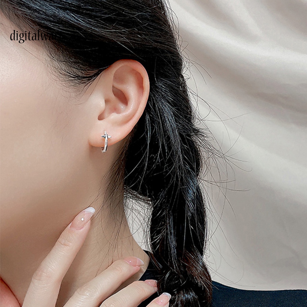 Kỹ Thuật Số| 1 Bông Tai Hình Chữ Thập Phong Cách Vintage Bắt Mắt Cho Nữ