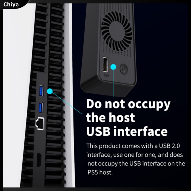 Quạt Làm Mát Hiệu Quả Olygame Với 3 Quạt Làm Mát Siêu Nhỏ Tương Thích Với Ps5 Console Host