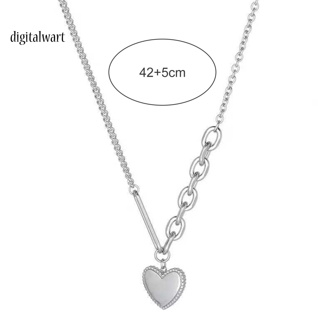 Kỹ Thuật Số| Vòng Cổ Choker Dây Xích Dày Mặt Hình Trái Tim Không Phai Màu Chống Rỉ Sét Phong Cách Hip Hop Punk Cho Cuộc Sống Hàng Ngày