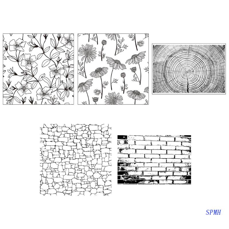 Con Dấu Silicone Trong Suốt Họa Tiết Hoa Vintage Trang Trí Scrapbook