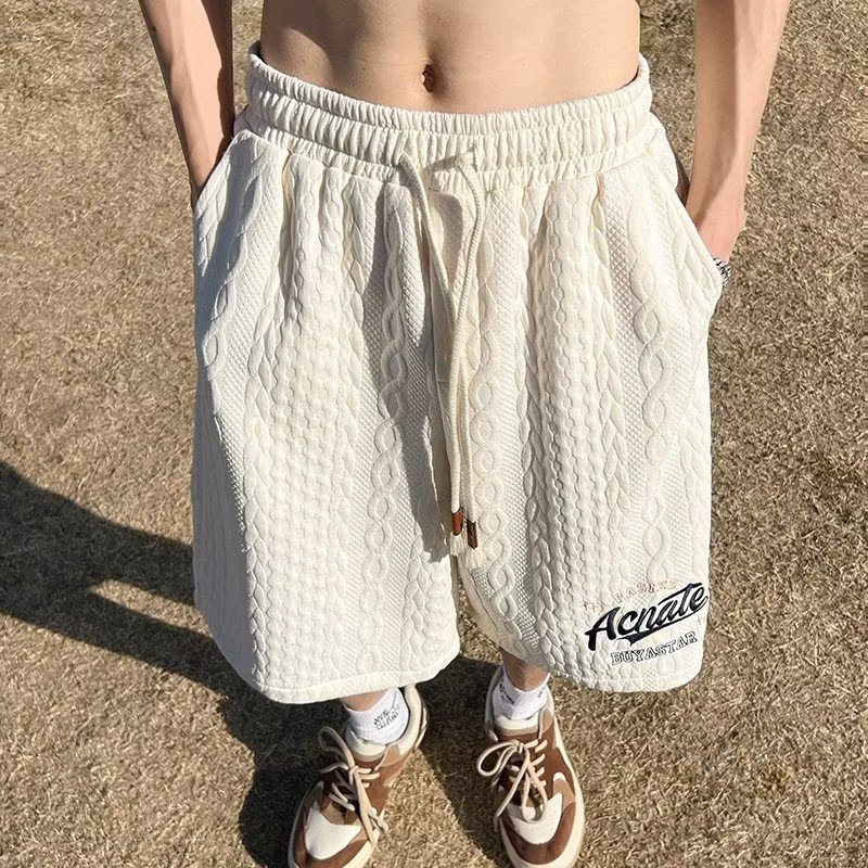 Quần Lửng Ống Rộng Thêu Chữ Phong Cách Nhật Bản Thời Trang Mùa Hè Hàng Mới