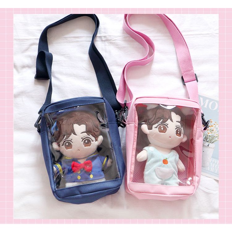 Túi Đeo Chéo Mini 20cm Bằng Vải Canvas Thời Trang Dễ Thương Cho Búp Bê