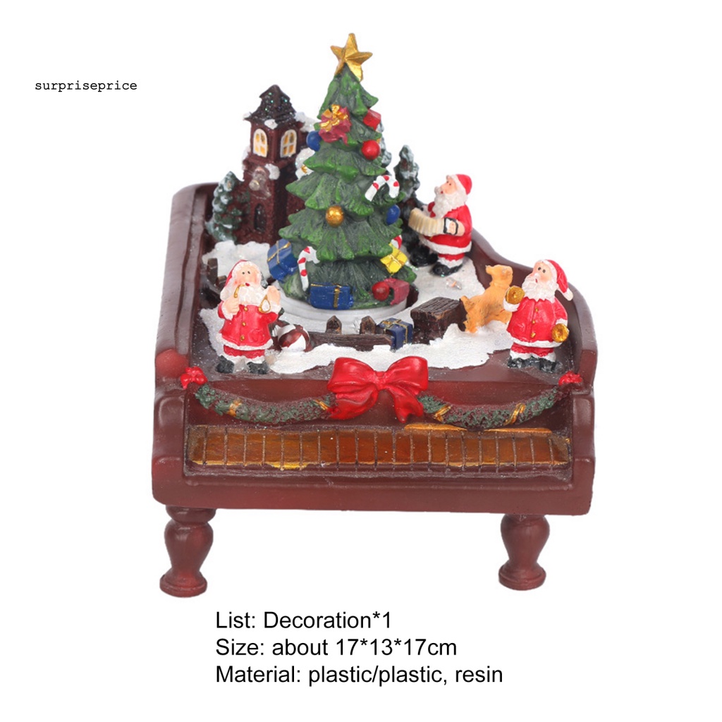 Spa Đồ Trang Trí Giáng Sinh Kiểu Đàn Piano Bằng Nhựa Phát Quang Chống Vỡ