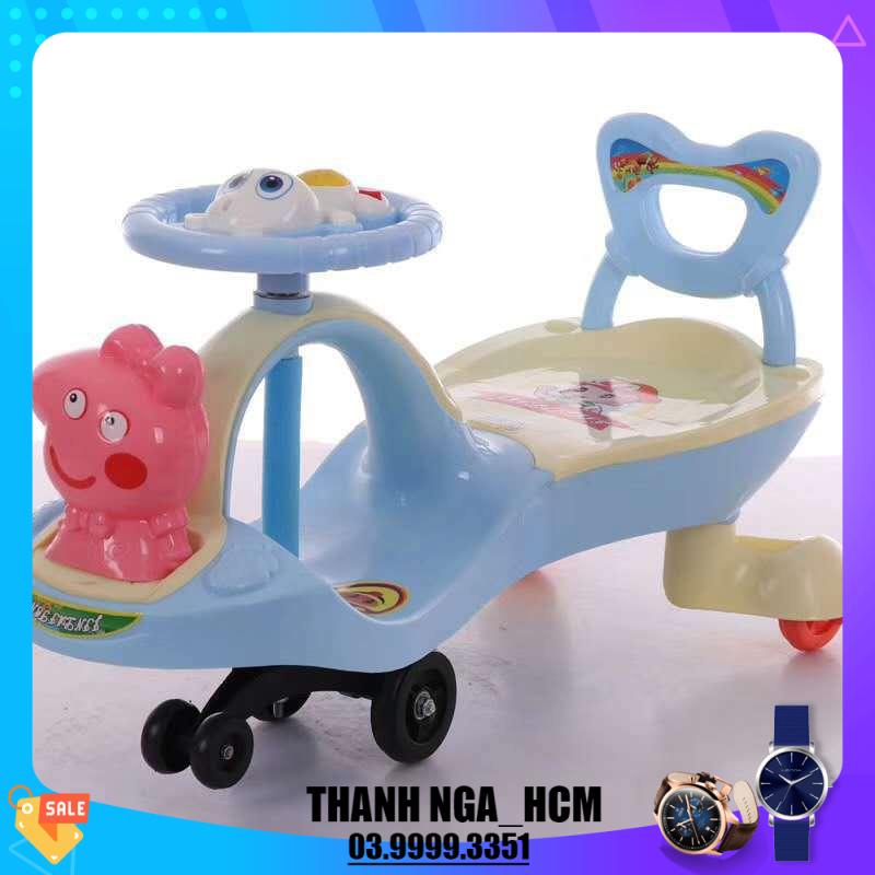 Xe Lắc Tay , chòi chân Cho Bé Có Nhạc ,có đèn, tựa lưng và cốp.  Nhựa Cao Cấp