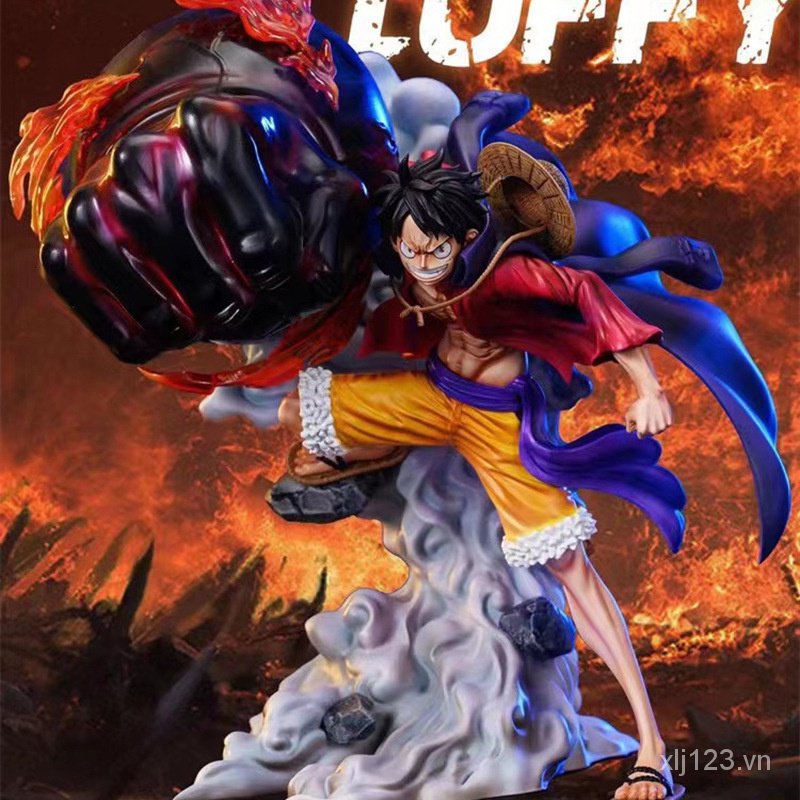 One piece popmax resonance plating BT third gear ghost island big fist Luffy model statue gift