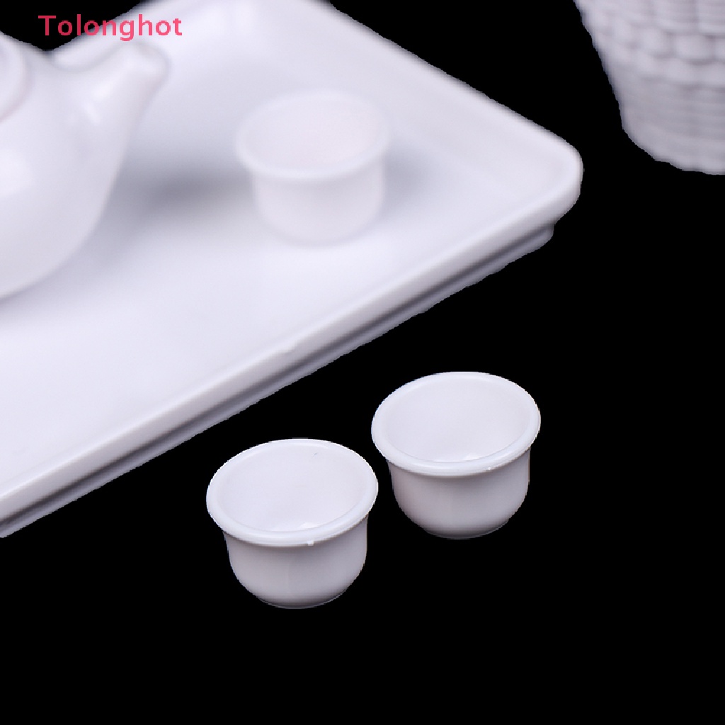 Set 6 Mô Hình Ấm Trà / Tách Cà Phê Trang Trí Nhà Búp Bê