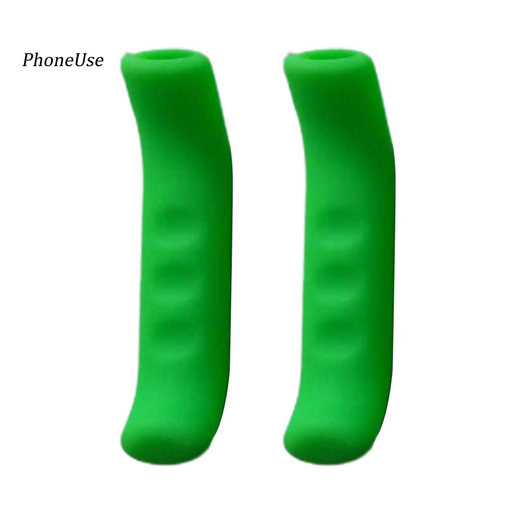 1 Cặp Vỏ Bọc Phanh Xe Đạp Bằng Silicon PU Màu Sáng Chống Trượt