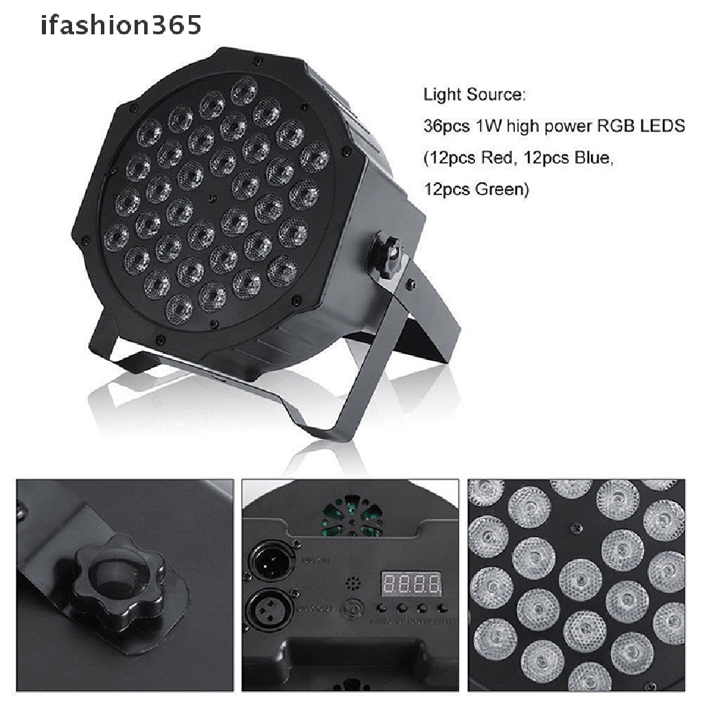 Đèn LED Sân Khấu Ifashion ifashion365 36 Bóng RGB 72W DMX512 Chuyên Dụng Trang Trí Tiệc DJ