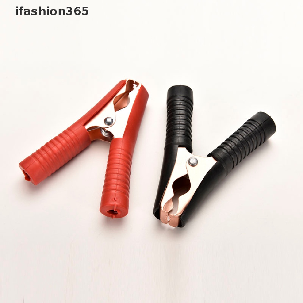 Set 2 Kẹp Cá Sấu Thử Điện 100A 90mm Bằng Kim Loại Chuyên Dụng Cho Xe Hơi ifashion365