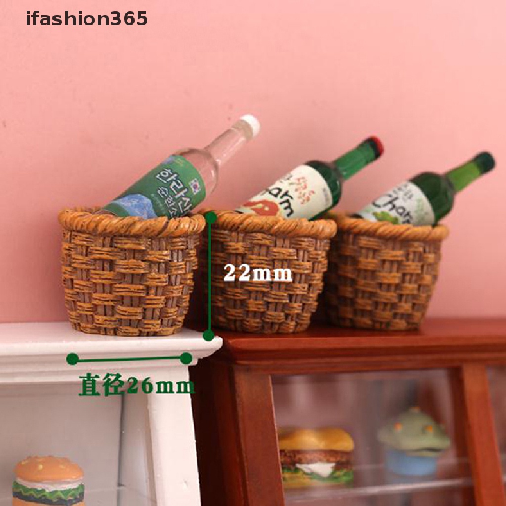 1 Giỏ Đựng Đồ Dùng Bằng Nhựa Resin Cho Nhà Búp Bê 1: 12