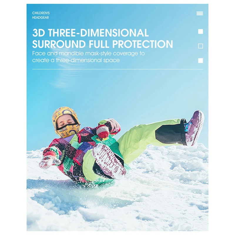 Khăn Choàng Cổ Thể Thao Che Phủ Mặt Giữ Ấm Màu Vàng Cho Trẻ Em