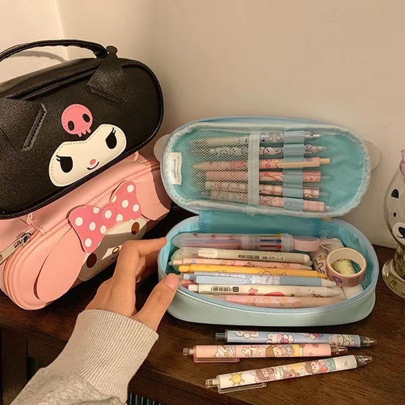 Hộp Đựng Bút Chì Sức Chứa Lớn In Hình Sanrio Kuromi Dễ Thương Cho Nữ Sinh Trung Học