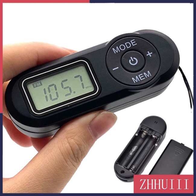 Radio FM 64-108Mhz Bỏ Túi Có Màn Hình Lcd Và Tai Nghe 3.5mm