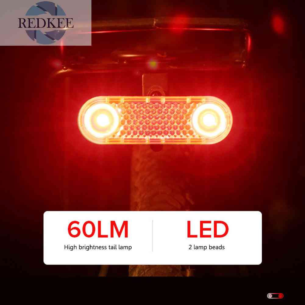 Đèn LED Phản Quang Gắn Yên Sau Xe Đạp Sạc Cổng USB