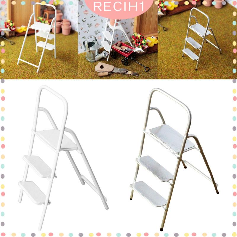 Thang Leo 3 Bậc Mini 1: 12 Dùng Để Trang Trí Vườn Nhà Búp Bê Tỉ Lệ 1: 12