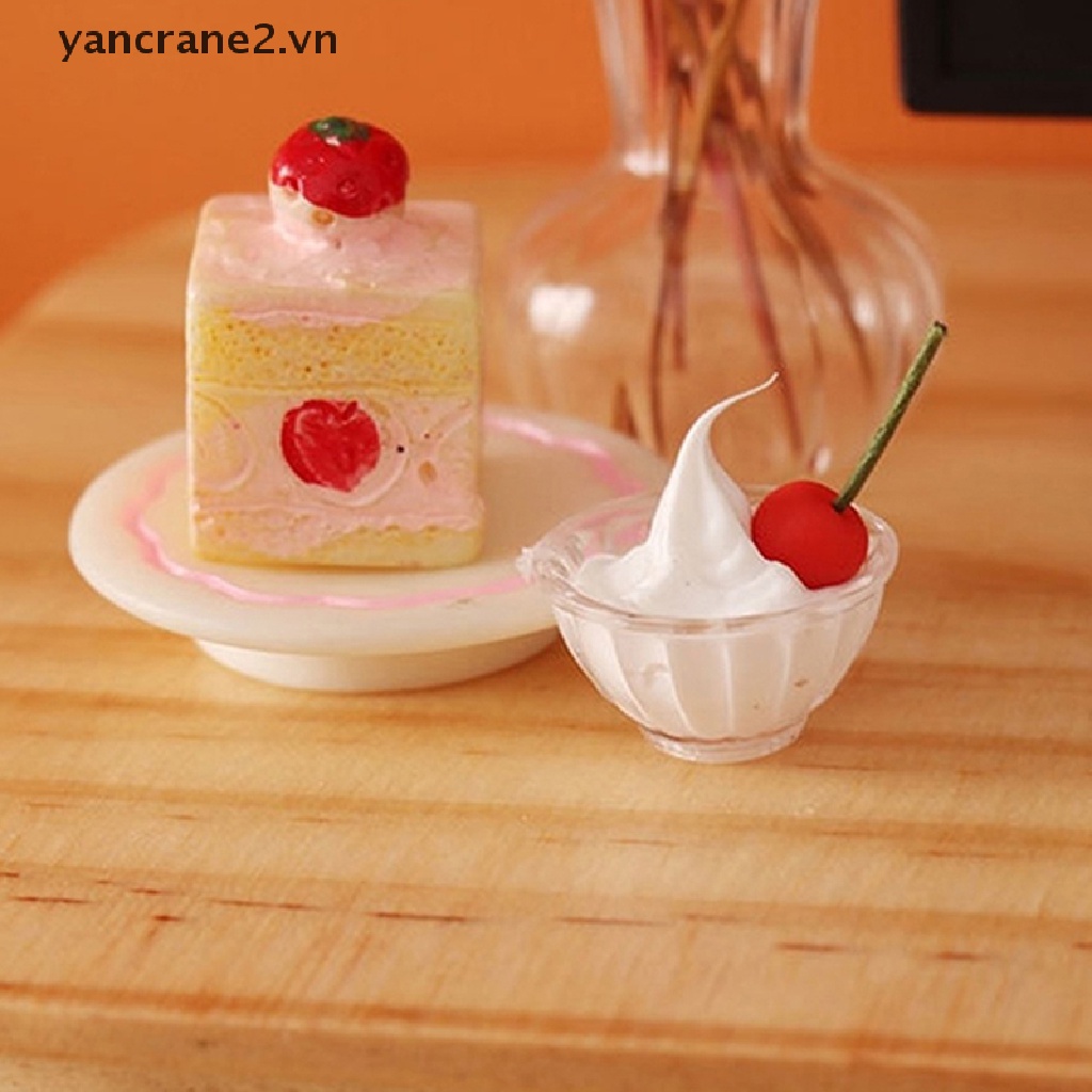 Set 1 / 2 / 1 / 12 Ly Kem / Cherry Trang Trí Nhà Búp Bê