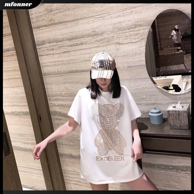 Áo Thun Nữ Tay Ngắn Đính Đá Phong Cách Thời Trang Chất Lượng Cao