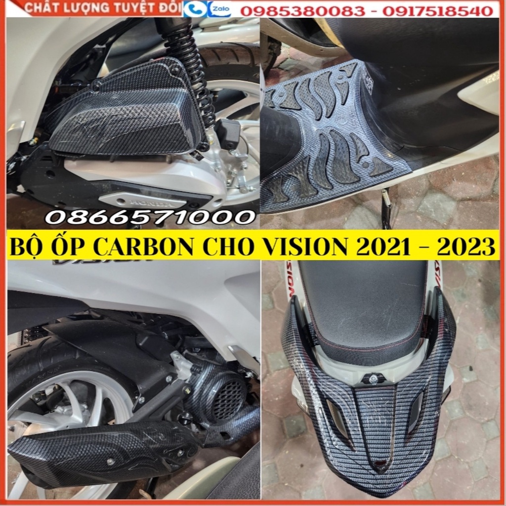 Bộ Ốp Trang Trí Vision 2021 - Vision2022 – Vision 2023 Vân Cacbon Combo Full bộ Chi Tiết Cơ Bản - Hàng Cao Cấp