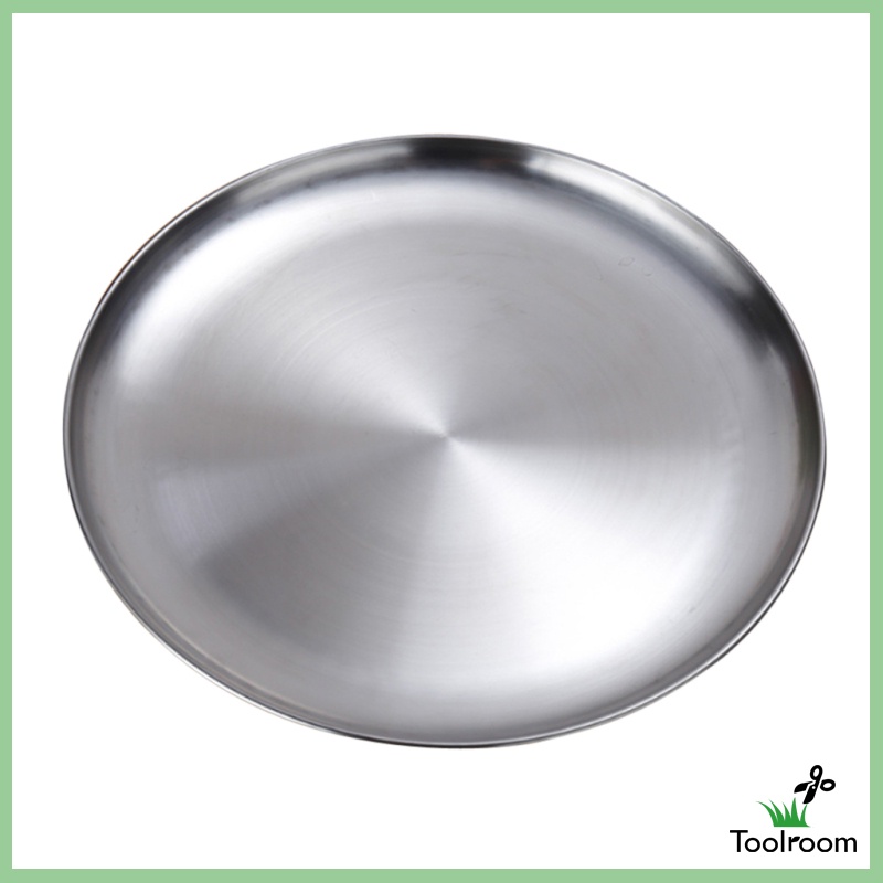 Đĩa Tròn Bằng Thép Không Gỉ 14cm Không Nắp Đậy Đa Ứng Dụng Cho Nhà Bếp