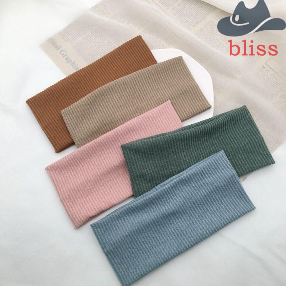 Băng Đô Dệt Kim Co Giãn Màu Sắc Đơn Giản Dùng Rửa Mặt Cho Nữ