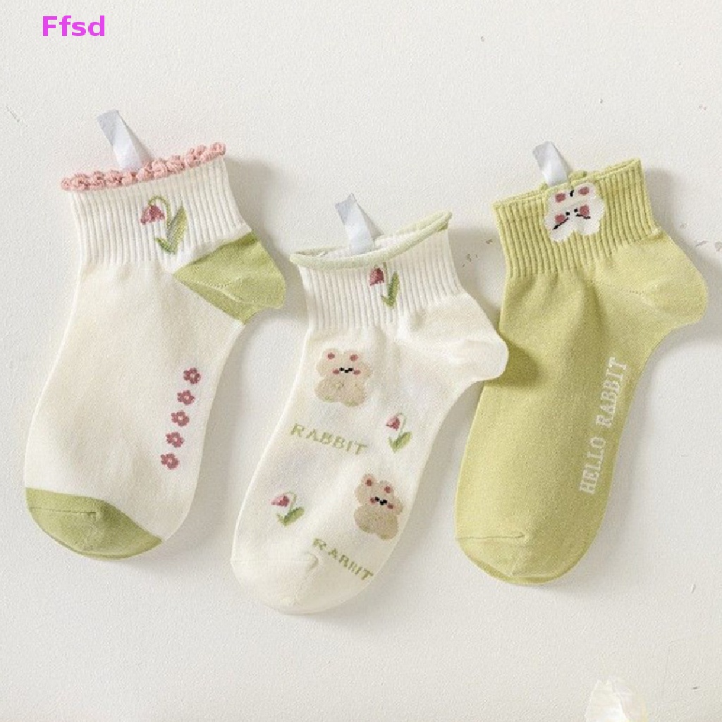 {Ffsd} Vớ Cotton Ngắn Tới Mắt Cá Chân Hình Thỏ Dễ Thương Thời Trang Phong Cách Hàn Quốc Cho Nữ * Bán Chạy