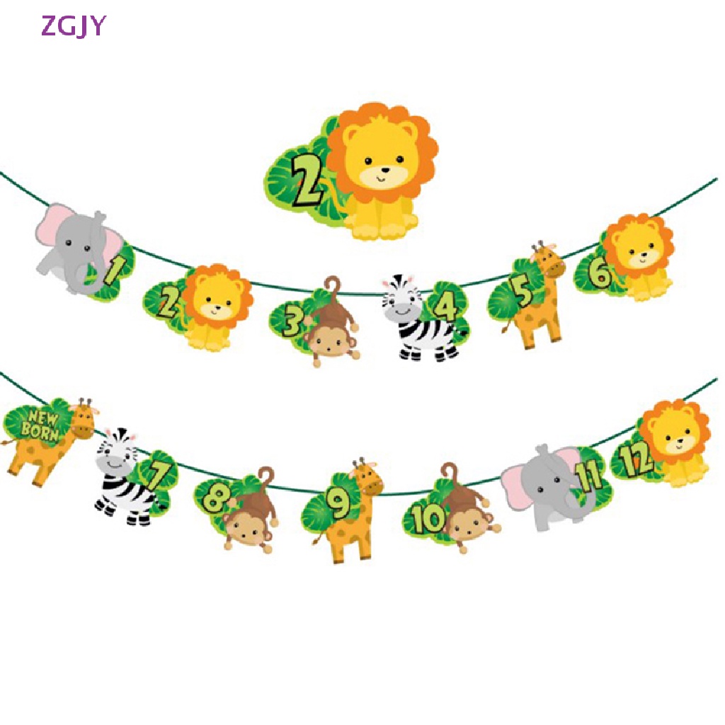 Dây Treo Trang Trí Sinh Nhật 1 Tuổi Hình Động Vật Mới