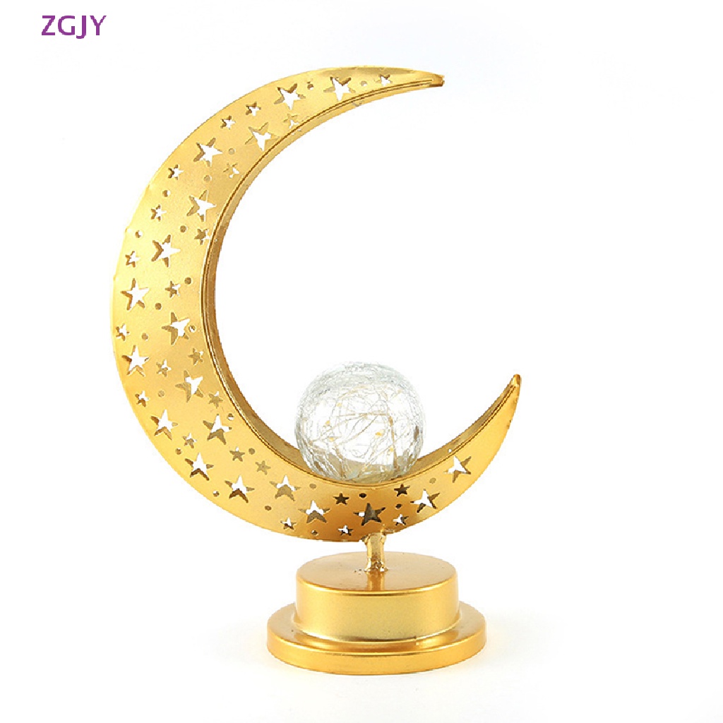 Đèn LED ZGJY 2023 EID Mubarak Lâu Đài Vàng Để Bàn Trang Trí Mới