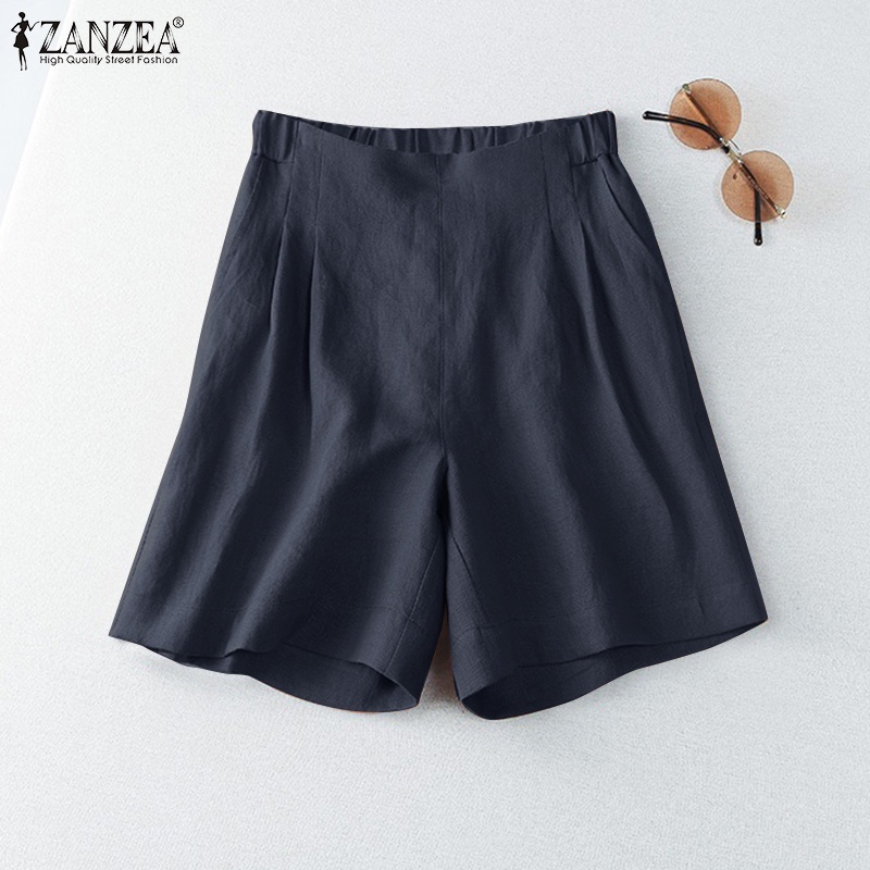 Quần short nữ ZANZEA lưng cao thời trang đường phố