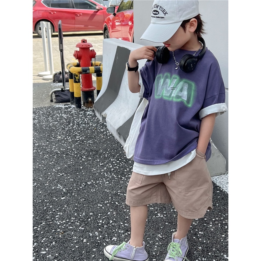 Áo thun bé trai WA AB713 sz 90-160, áo phông cho bé mùa hè thời trang