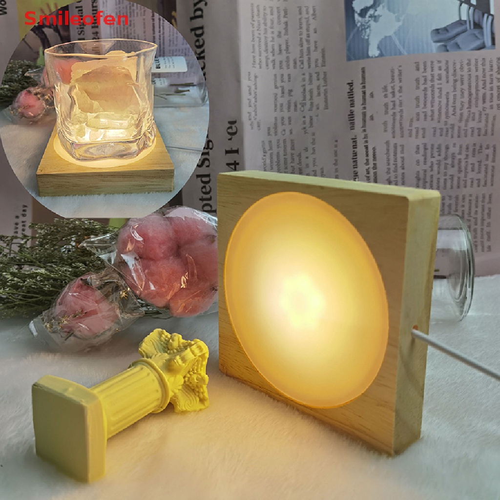 1 Giá Đỡ Trưng Bày Đèn LED Hình Vuông Bằng Thủy Tinh Dùng Trang Trí Nhà / Cửa Hàng Mới