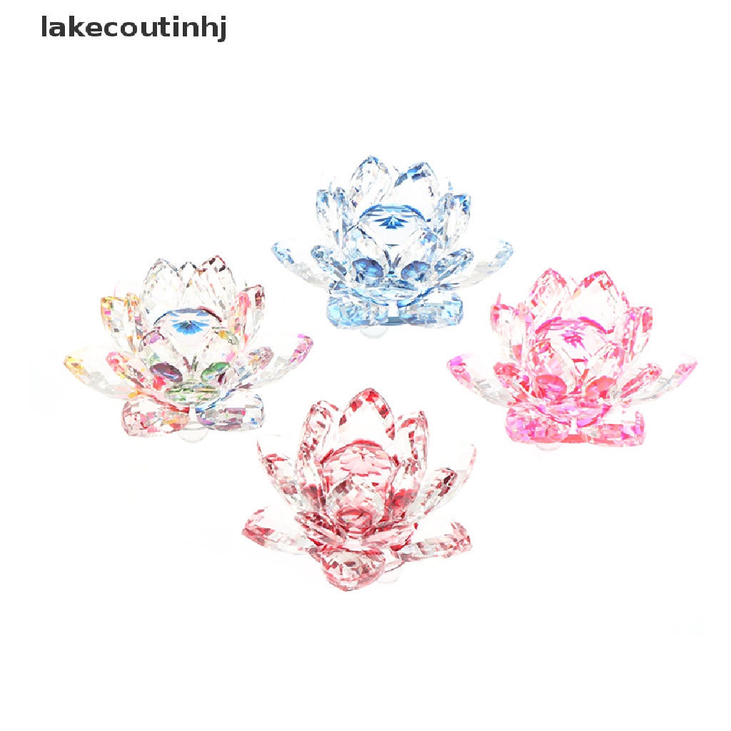 Tượng Kính Thủ Công Hình Hoa Sen Pha Lê 60mm Trang Trí