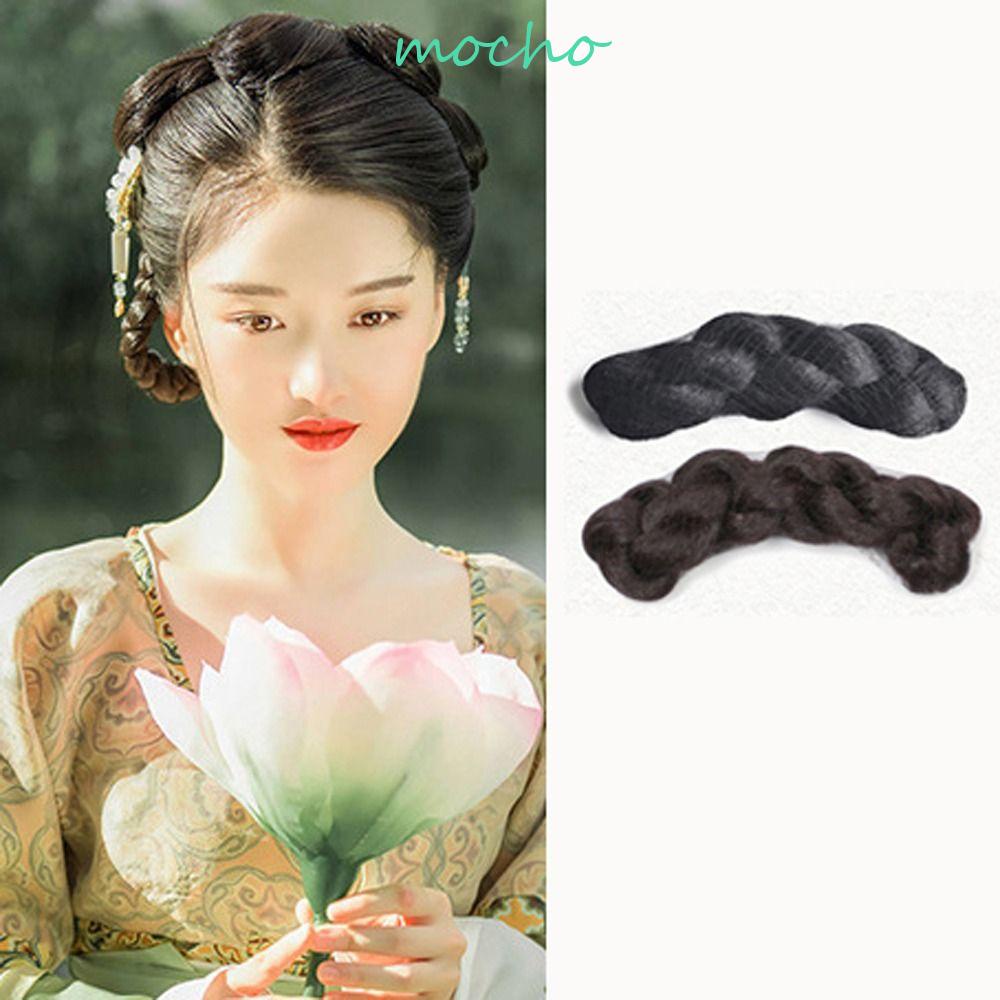 Mocho Tóc Giả Thắt Bím Màu Đen Hóa Trang Công Chúa Trung Hoa Cổ Điển Chất Lượng Cao Cho Nữ