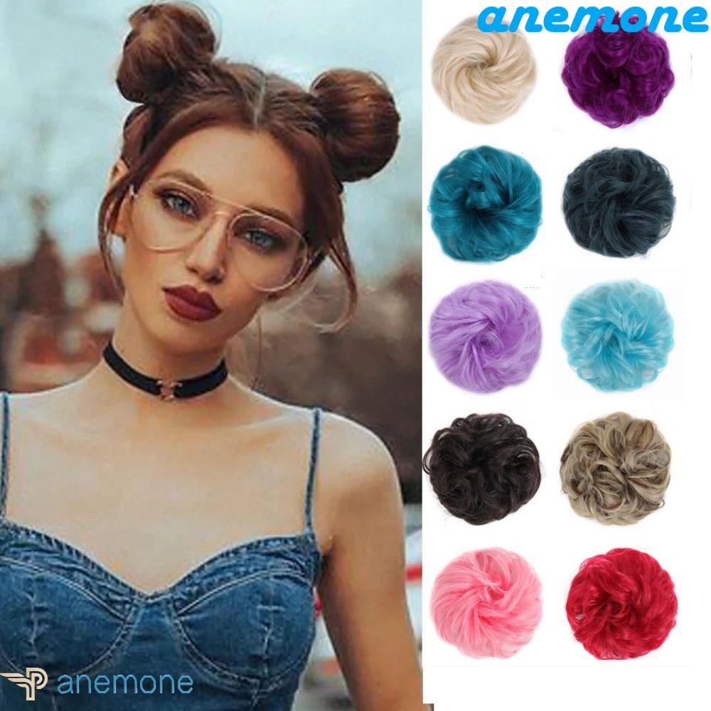 Búi Tóc Giả Màu Đen Tự Nhiên Co Giãn Dành Cho Nữ